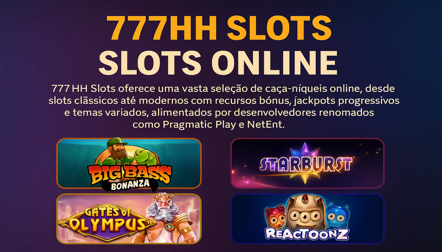 Jogos de Slot no Casino Online 777HH